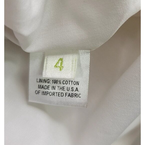 Charles Chang-Lima Silk Ivory Sleeveless Tiered Dress Floral Straps Size 4 USA - Picture 5 of 9